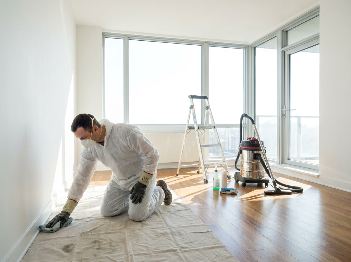 Bauendreinigung in einer frisch renovierten Wohnung